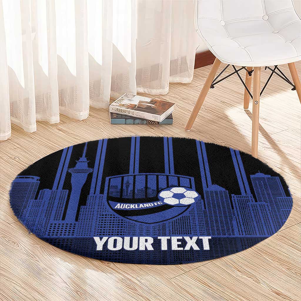 New Zealand Auckland Football Custom Round Carpet Go City of Sails Est 2025 LT14 - Polynesian Pride