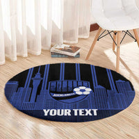 New Zealand Auckland Football Custom Round Carpet Go City of Sails Est 2025 LT14 - Polynesian Pride