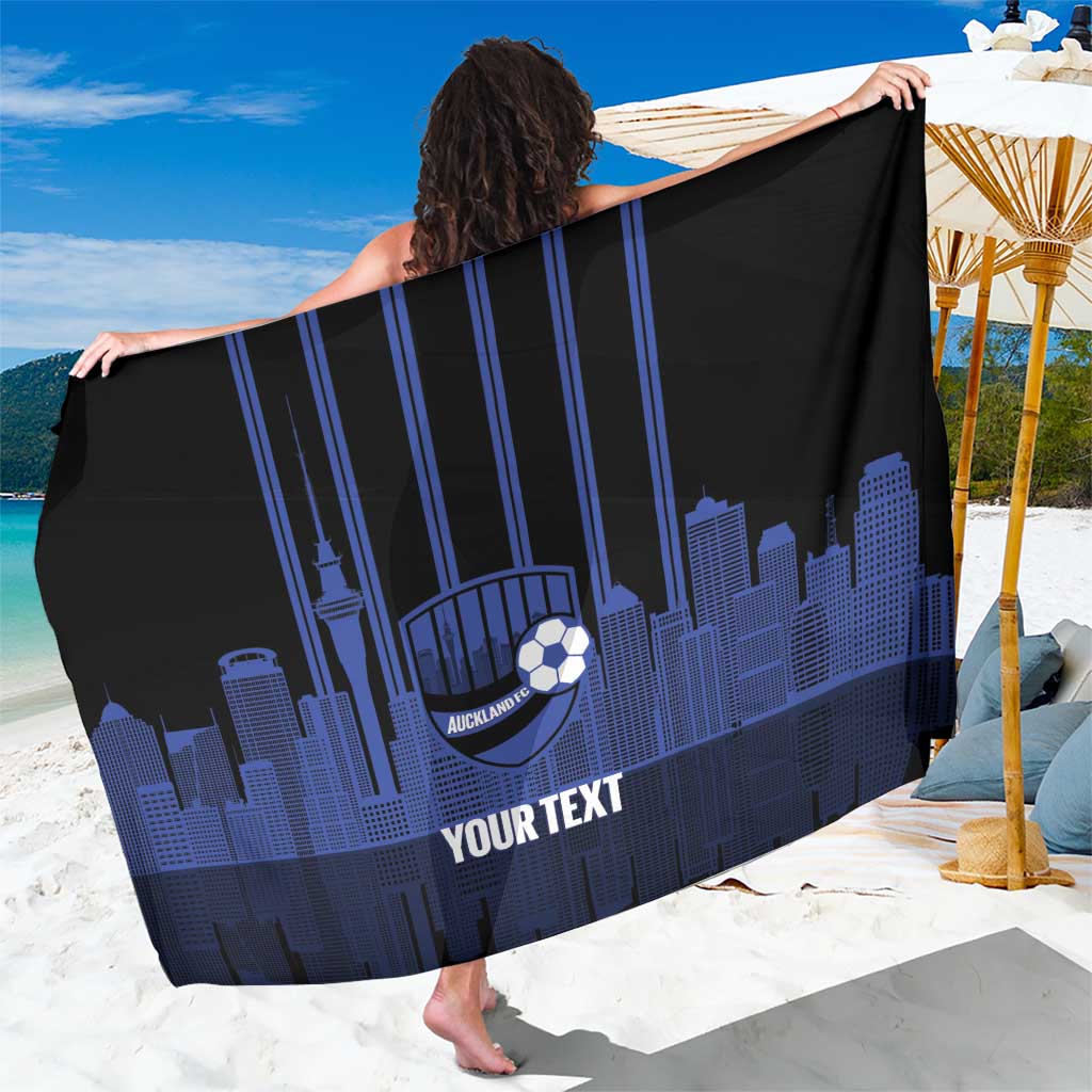 New Zealand Auckland Football Custom Sarong Go City of Sails Est 2025 LT14 One Size 44 x 66 inches Black - Polynesian Pride