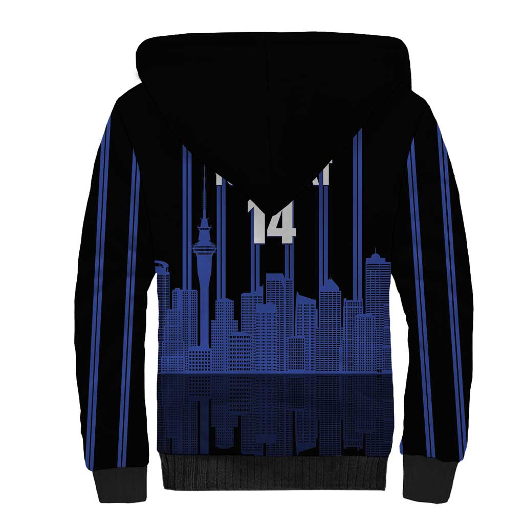 New Zealand Auckland Football Custom Sherpa Hoodie Go City of Sails Est 2025