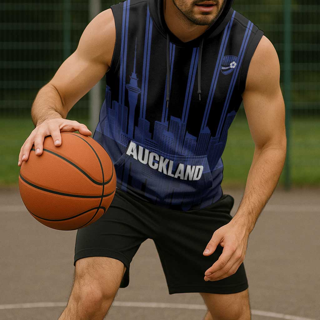 New Zealand Auckland Football Custom Sleeveless Hoodie Go City of Sails Est 2025