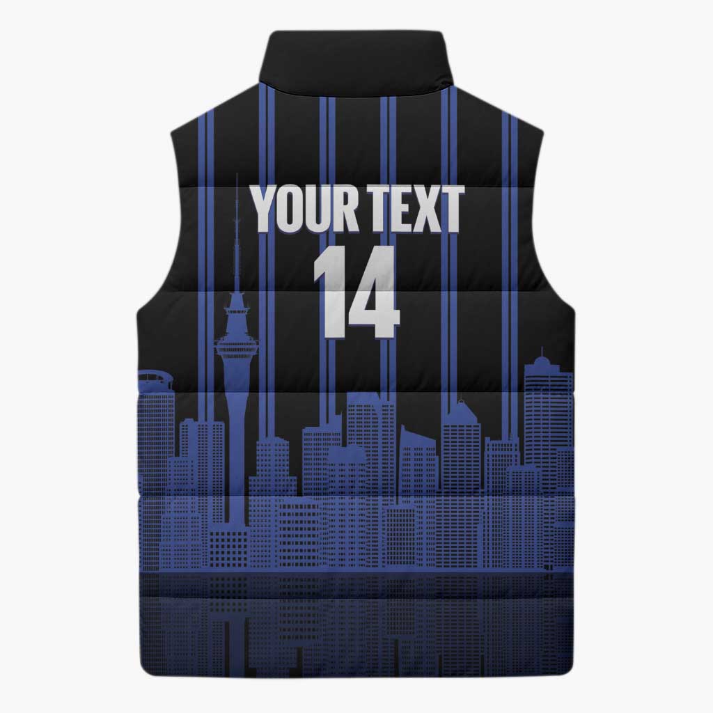 New Zealand Auckland Football Custom Sleeveless Puffer Jacket Go City of Sails Est 2025 LT14 - Polynesian Pride