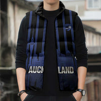 New Zealand Auckland Football Custom Sleeveless Puffer Jacket Go City of Sails Est 2025 LT14 - Polynesian Pride