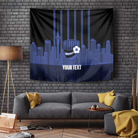 New Zealand Auckland Football Custom Tapestry Go City of Sails Est 2025 LT14 Black - Polynesian Pride