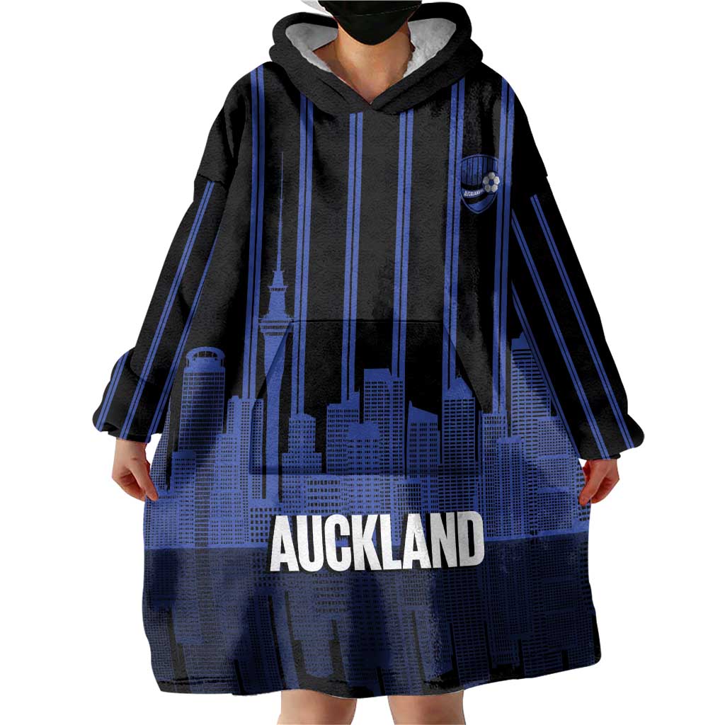 New Zealand Auckland Football Custom Wearable Blanket Hoodie Go City of Sails Est 2025 LT14 - Polynesian Pride