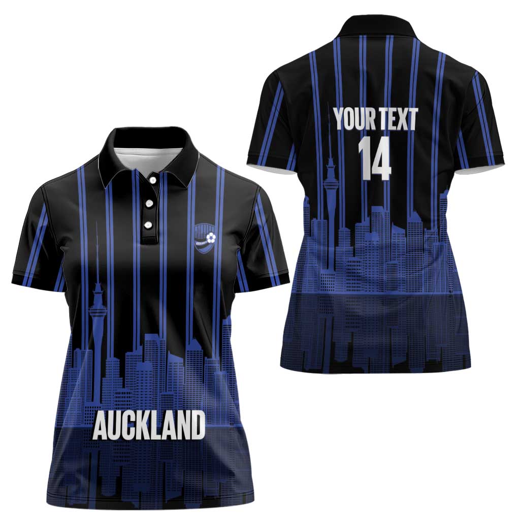 New Zealand Auckland Football Custom Women Polo Shirt Go City of Sails Est 2025