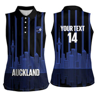 New Zealand Auckland Football Custom Women Sleeveless Polo Shirt Go City of Sails Est 2025