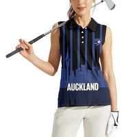 New Zealand Auckland Football Custom Women Sleeveless Polo Shirt Go City of Sails Est 2025