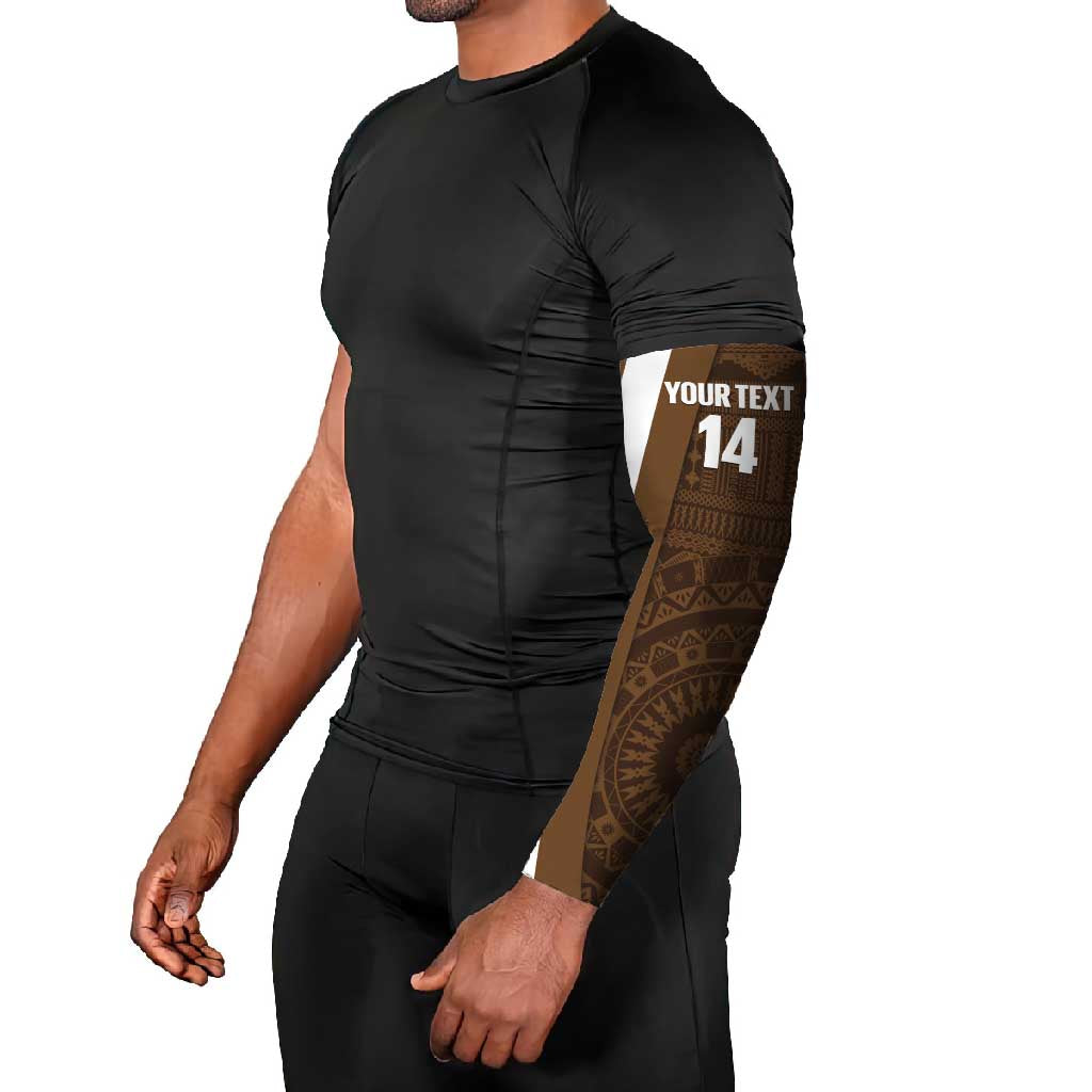 Bula Fiji Football Custom Arm Sleeves One Vanua One Team Tapa Pattern