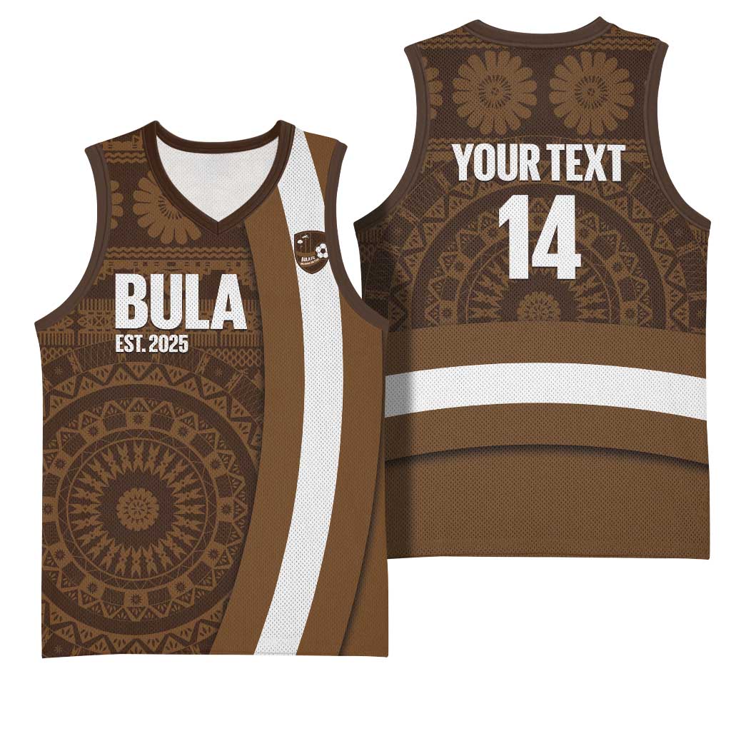 Bula Fiji Football Custom Basketball Jersey One Vanua One Team Tapa Pattern LT14 - Polynesian Pride