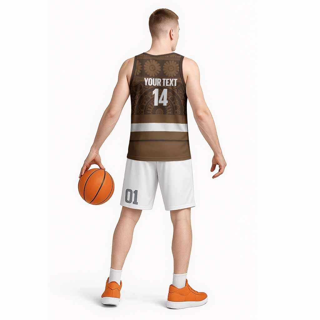 Bula Fiji Football Custom Basketball Jersey One Vanua One Team Tapa Pattern LT14 - Polynesian Pride