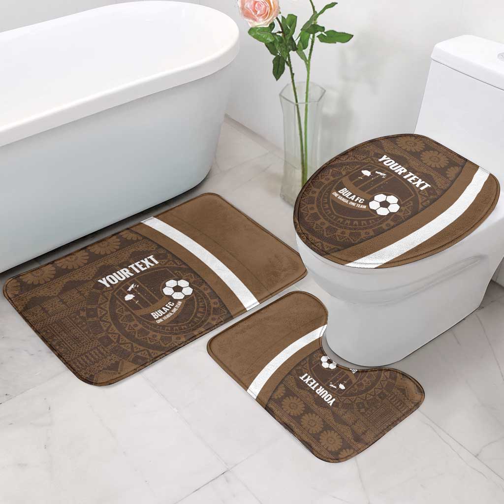 Bula Fiji Football Custom Bathroom Set One Vanua One Team Tapa Pattern