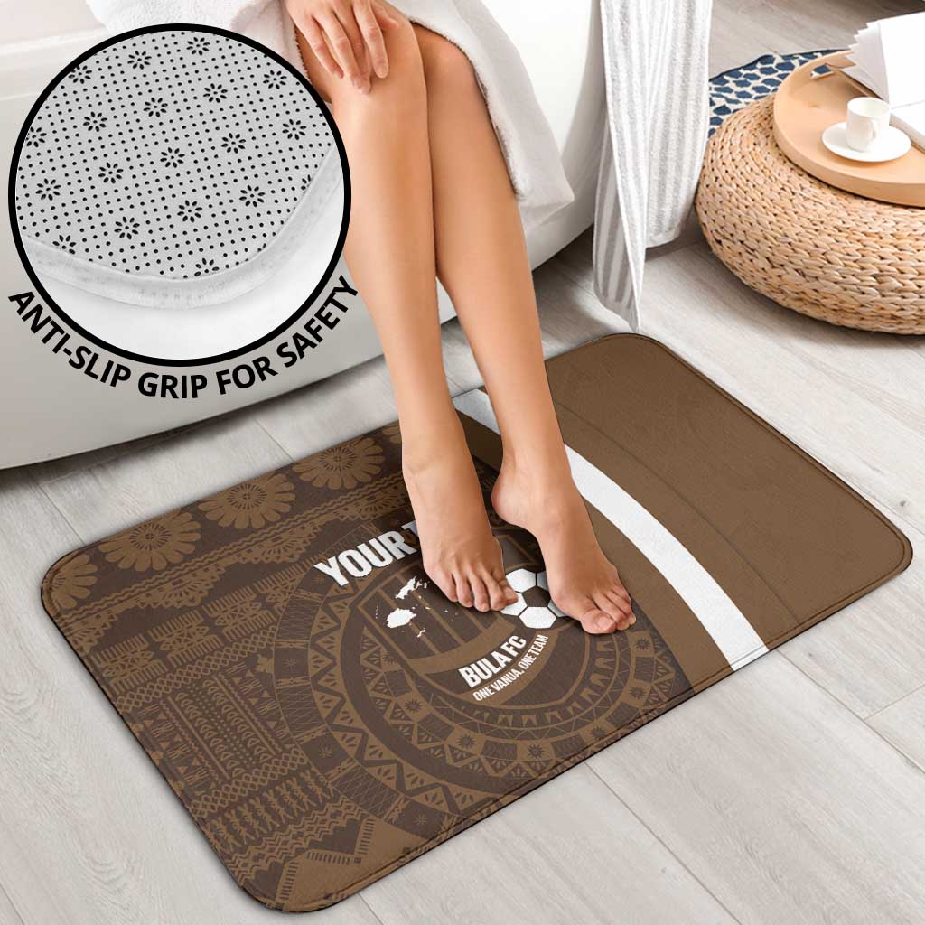 Bula Fiji Football Custom Bathroom Set One Vanua One Team Tapa Pattern