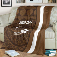 Bula Fiji Football Custom Blanket One Vanua One Team Tapa Pattern