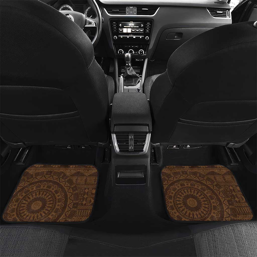 Bula Fiji Football Custom Car Mats One Vanua One Team Tapa Pattern