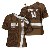 Bula Fiji Football Custom Cross Shoulder Shirt One Vanua One Team Tapa Pattern LT14 - Polynesian Pride