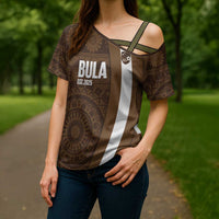 Bula Fiji Football Custom Cross Shoulder Shirt One Vanua One Team Tapa Pattern LT14 - Polynesian Pride