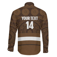 Bula Fiji Football Custom Family Matching Off The Shoulder Long Sleeve Dress and Hawaiian Shirt One Vanua One Team Tapa Pattern