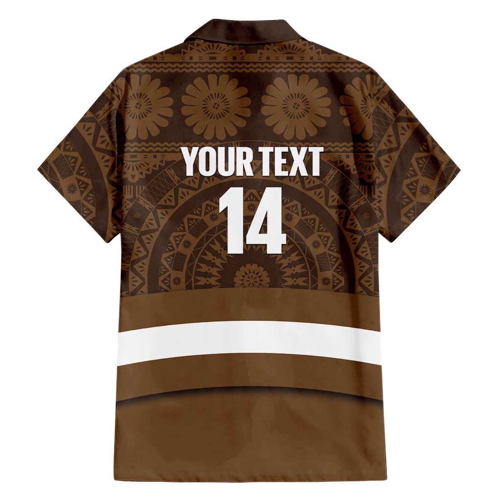 Bula Fiji Football Custom Family Matching Tank Maxi Dress and Hawaiian Shirt One Vanua One Team Tapa Pattern