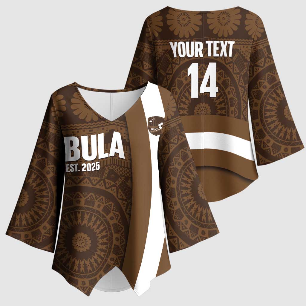 Bula Fiji Football Custom Kimono Sleeve Blouse One Vanua One Team Tapa Pattern LT14 - Polynesian Pride