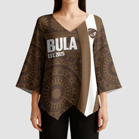 Bula Fiji Football Custom Kimono Sleeve Blouse One Vanua One Team Tapa Pattern LT14 - Polynesian Pride