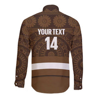 Bula Fiji Football Custom Long Sleeve Button Shirt One Vanua One Team Tapa Pattern