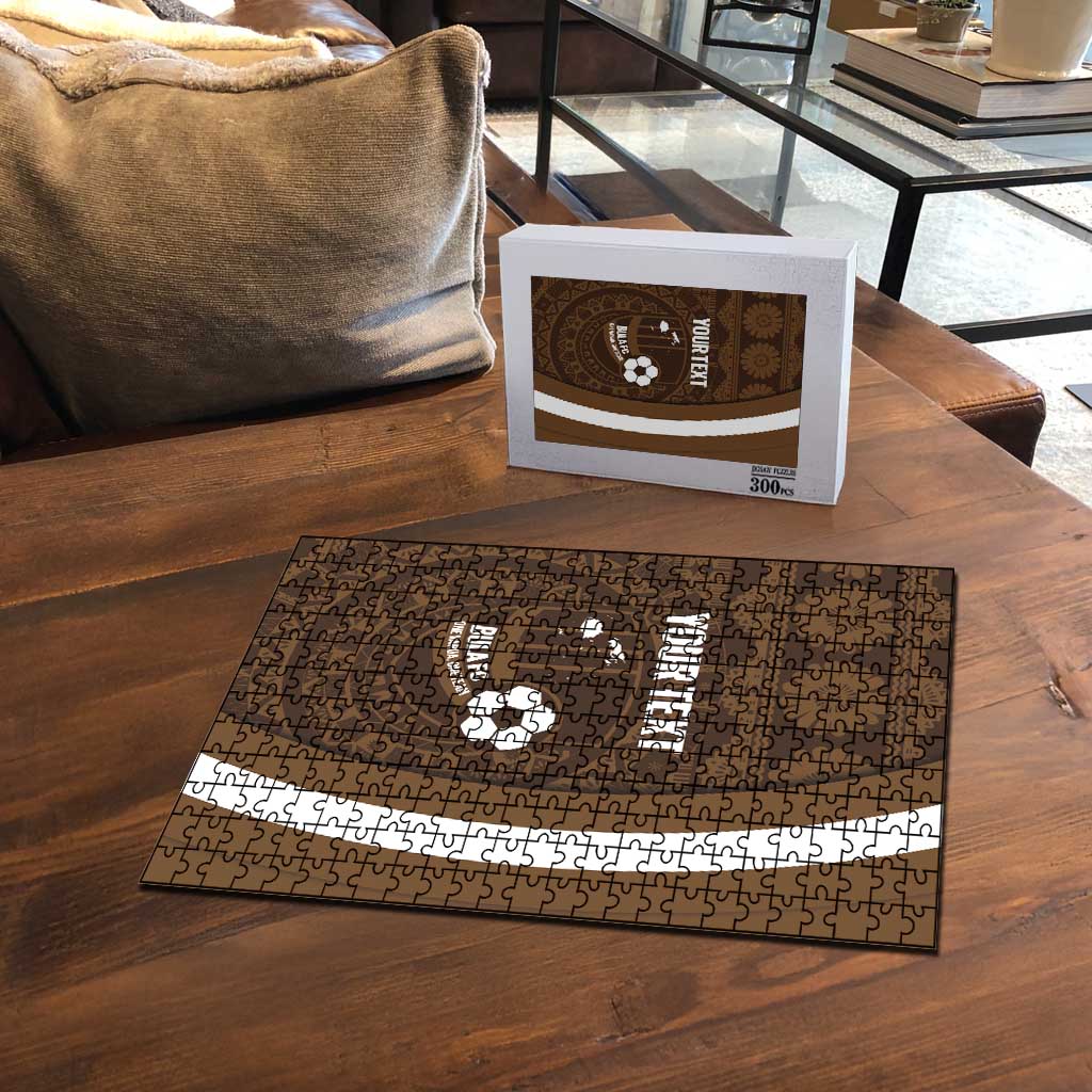 Bula Fiji Football Custom Puzzle One Vanua One Team Tapa Pattern