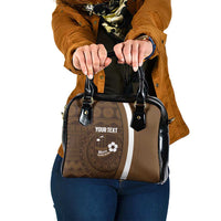 Bula Fiji Football Custom Shoulder Handbag One Vanua One Team Tapa Pattern
