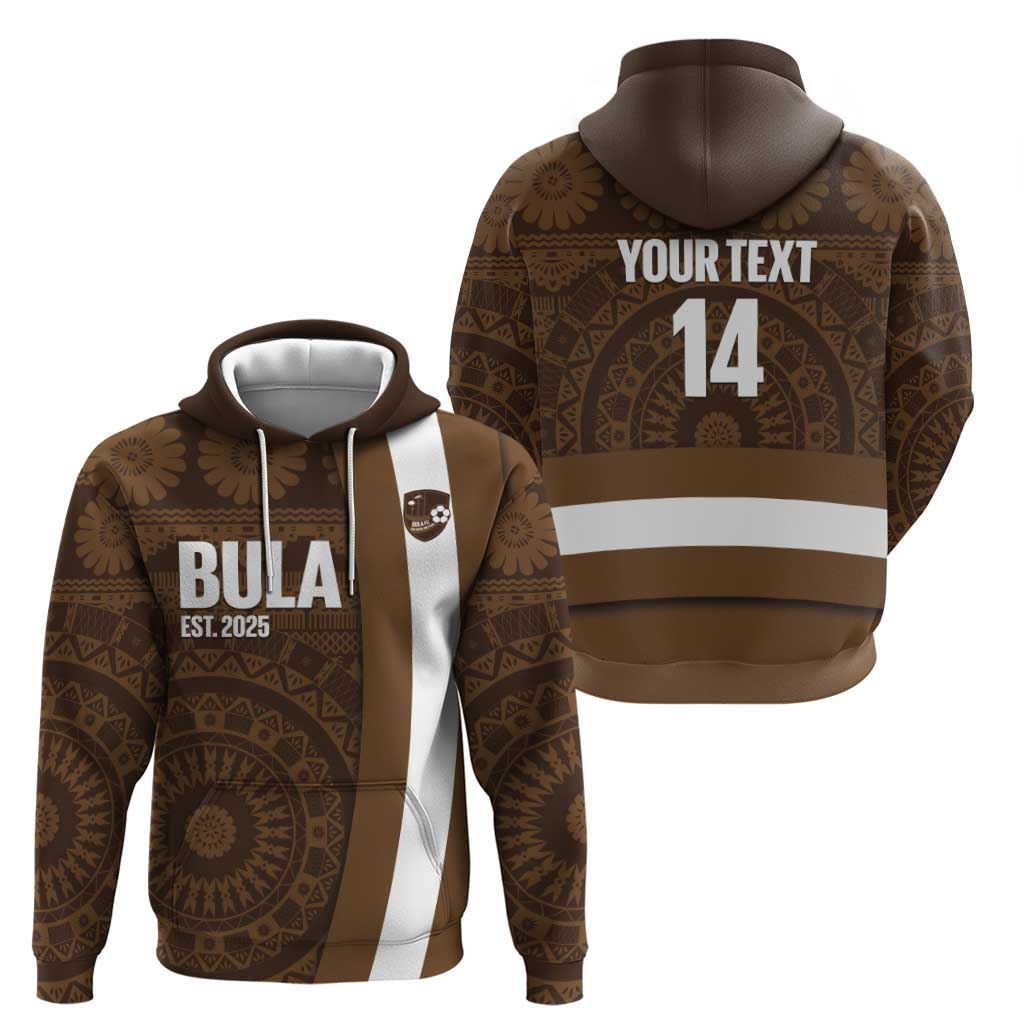 Bula Fiji Football Custom Zip Hoodie One Vanua One Team Tapa Pattern