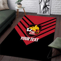 Hekari Papua New Guinea Football Custom Area Rug Go PNG Red Army