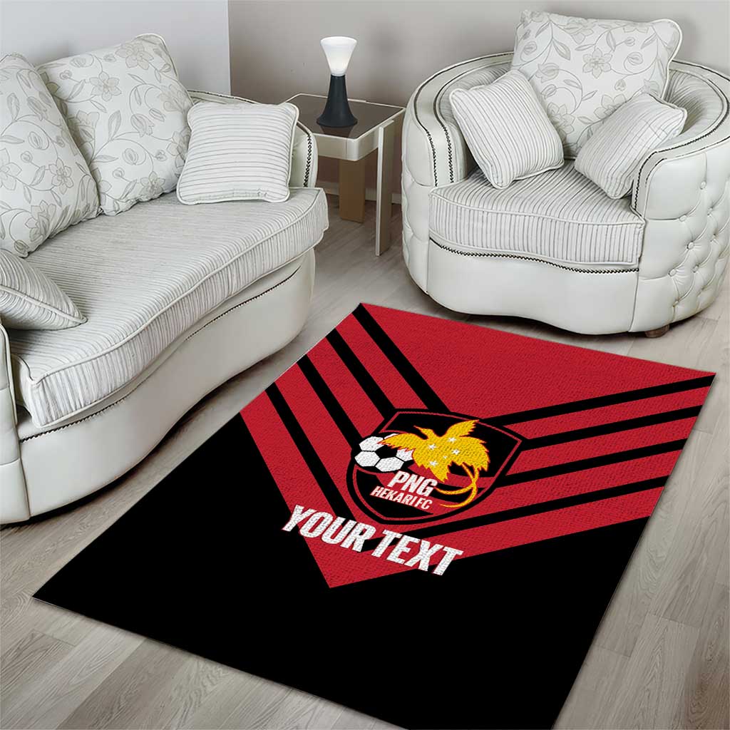 Hekari Papua New Guinea Football Custom Area Rug Go PNG Red Army