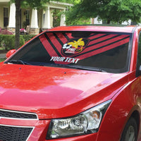 Hekari Papua New Guinea Football Custom Auto Sun Shade Go PNG Red Army