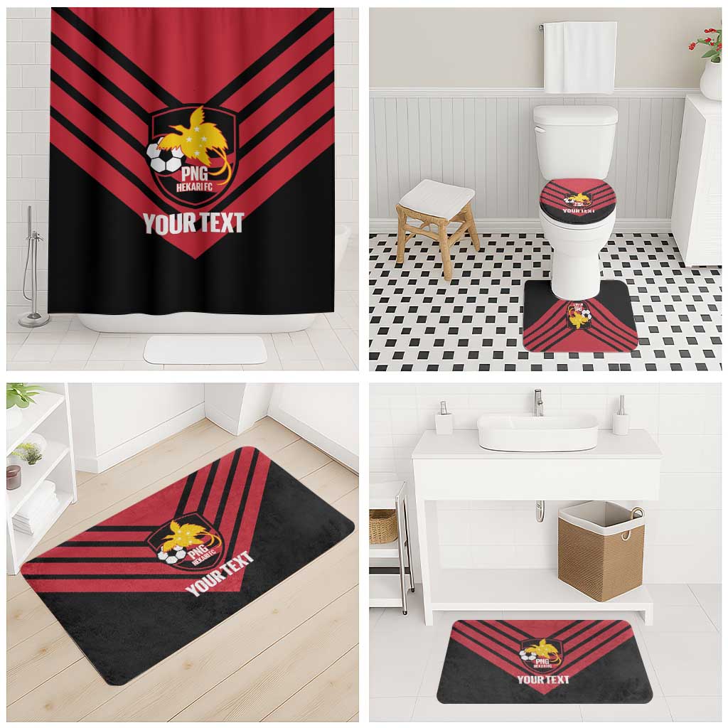 Hekari Papua New Guinea Football Custom Bathroom Set Go PNG Red Army LT14 - Polynesian Pride