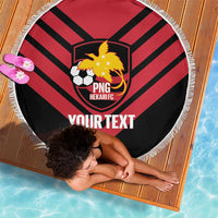 Hekari Papua New Guinea Football Custom Beach Blanket Go PNG Red Army