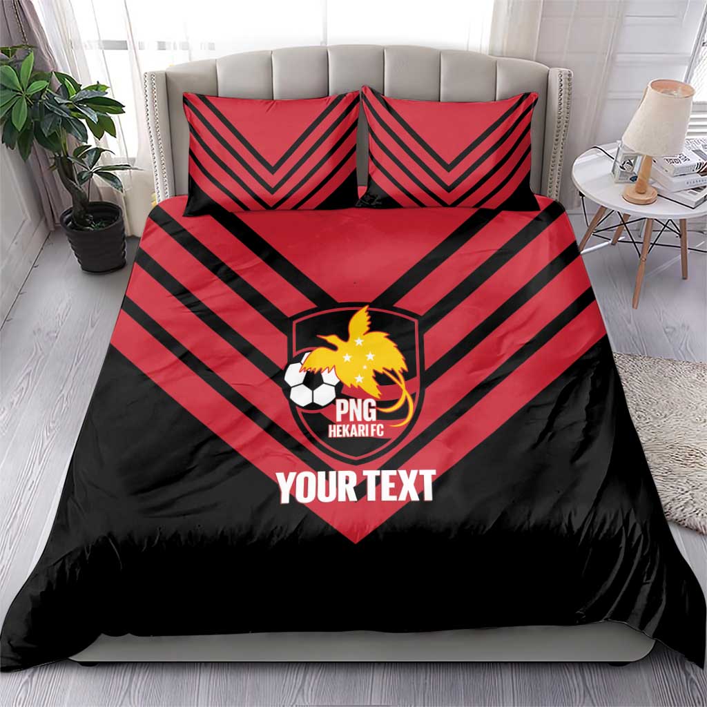 Hekari Papua New Guinea Football Custom Bedding Set Go PNG Red Army