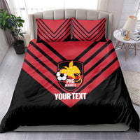 Hekari Papua New Guinea Football Custom Bedding Set Go PNG Red Army