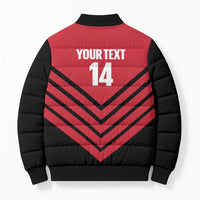 Hekari Papua New Guinea Football Custom Bomber Puffer Jacket Go PNG Red Army LT14 - Polynesian Pride