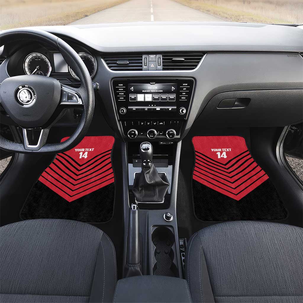 Hekari Papua New Guinea Football Custom Car Mats Go PNG Red Army