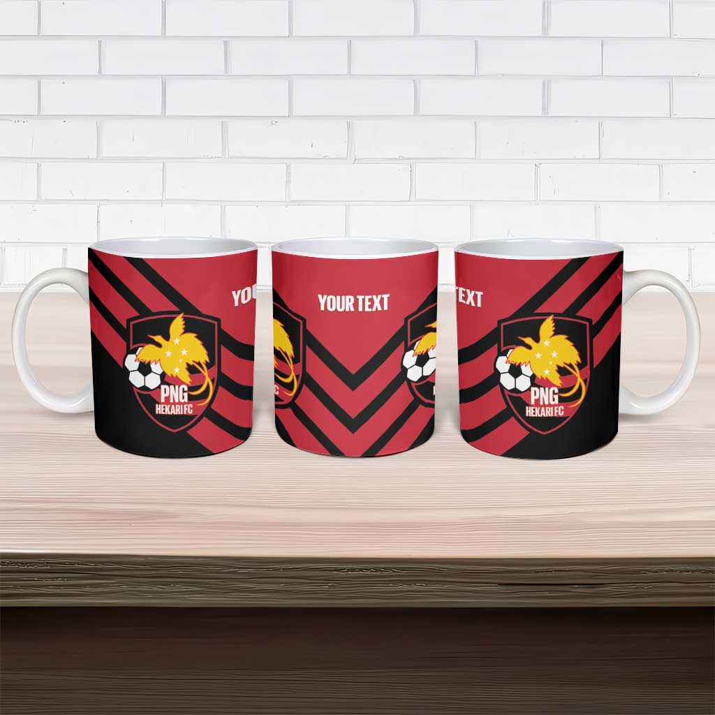 Hekari Papua New Guinea Football Custom Ceramic Mug Go PNG Red Army