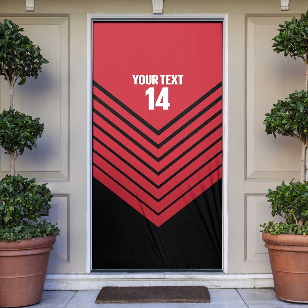 Hekari Papua New Guinea Football Custom Door Cover Go PNG Red Army