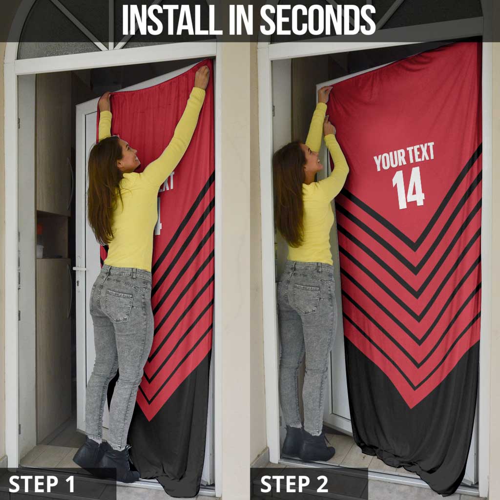 Hekari Papua New Guinea Football Custom Door Cover Go PNG Red Army