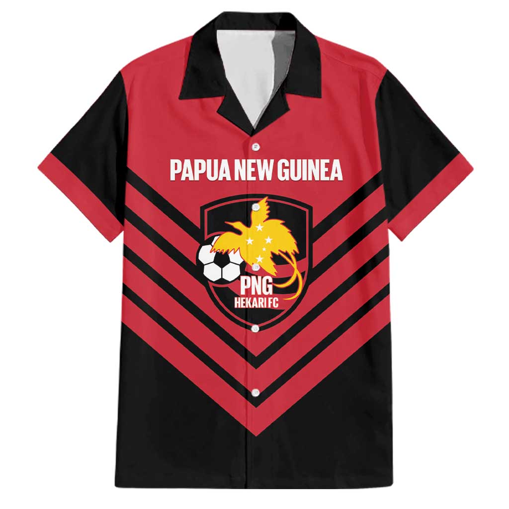 Hekari Papua New Guinea Football Custom Family Matching Tank Maxi Dress and Hawaiian Shirt Go PNG Red Army LT14 Dad's Shirt - Short Sleeve Red - Polynesian Pride