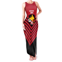Hekari Papua New Guinea Football Custom Family Matching Tank Maxi Dress and Hawaiian Shirt Go PNG Red Army LT14 Mom's Dress Red - Polynesian Pride