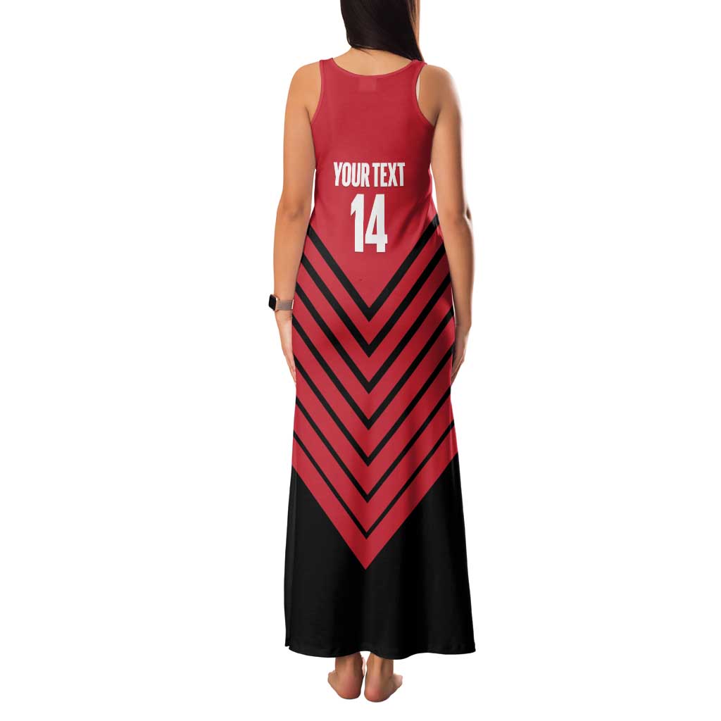 Hekari Papua New Guinea Football Custom Family Matching Tank Maxi Dress and Hawaiian Shirt Go PNG Red Army LT14 - Polynesian Pride