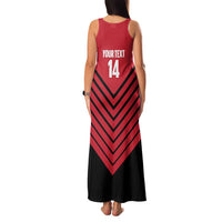 Hekari Papua New Guinea Football Custom Family Matching Tank Maxi Dress and Hawaiian Shirt Go PNG Red Army LT14 - Polynesian Pride