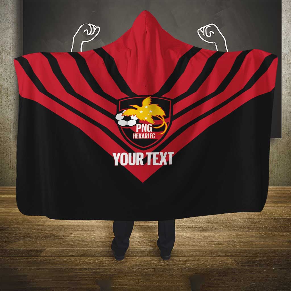 Hekari Papua New Guinea Football Custom Hooded Blanket Go PNG Red Army