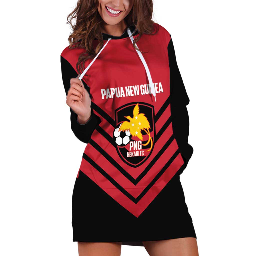 Hekari Papua New Guinea Football Custom Hoodie Dress Go PNG Red Army