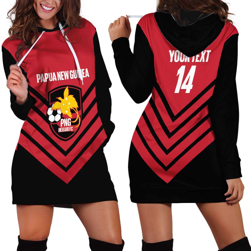 Hekari Papua New Guinea Football Custom Hoodie Dress Go PNG Red Army
