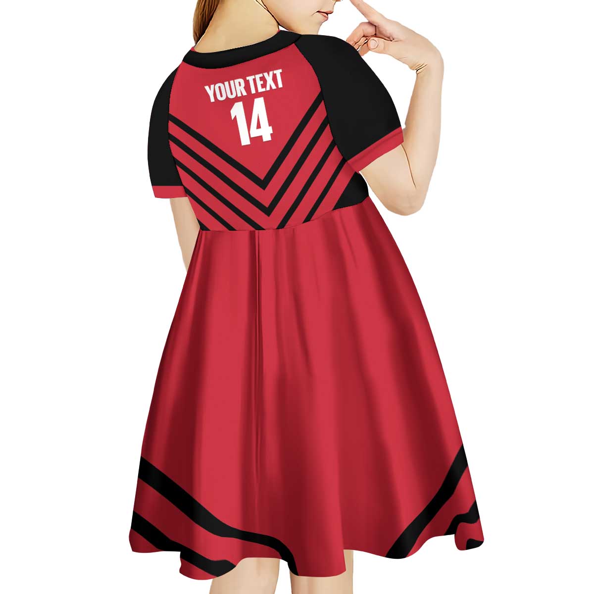 Hekari Papua New Guinea Football Custom Kid Short Sleeve Dress Go PNG Red Army