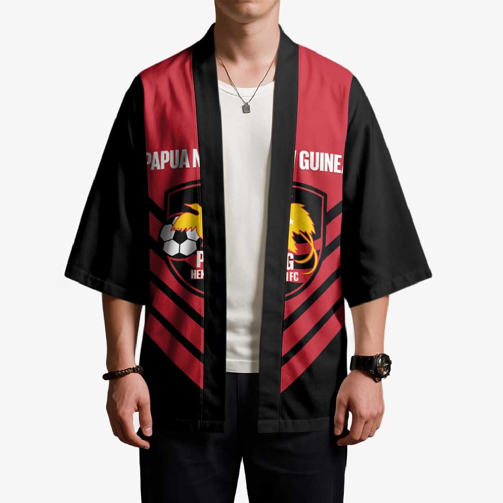 Hekari Papua New Guinea Football Custom Kimono Go PNG Red Army LT14 - Polynesian Pride
